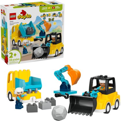 LEGO® DUPLO® Town 3 in 1 Construction Vehicles Toys 10475 LEGO® DUPLO® Town 3 in 1 Construction Vehicles Toys 10475