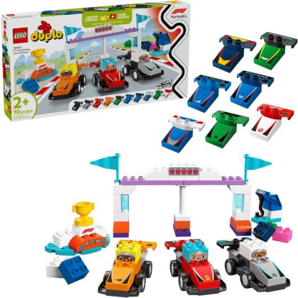 LEGO® DUPLO® Town F1® Team Race Cars & Drivers Building Toy for Family Fun 10445 LEGO® DUPLO® Town F1® Team Race Cars & Drivers Building Toy for Family Fun 10445