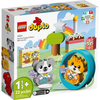 LEGO® DUPLO® My First Puppy & Kitten With Sounds 10977 Building Toy (22 Pieces) LEGO® DUPLO® My First Puppy & Kitten With Sounds 10977 Building Toy (22 Pieces)