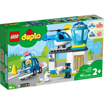LEGO? DUPLO? Rescue Police Station & Helicopter 10959 Building Toy (40 Pieces) LEGO? DUPLO? Rescue Police Station & Helicopter 10959 Building Toy (40 Pieces)