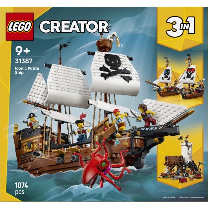 LEGO® Creator 3 in 1 Iconic Pirate Ship Toy 31387 LEGO® Creator 3 in 1 Iconic Pirate Ship Toy 31387