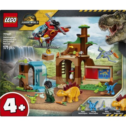 LEGO Jurassic World Velociraptor, Stegosaurus & Pteranodon Rescue 77981 LEGO Jurassic World Velociraptor, Stegosaurus & Pteranodon Rescue 77981