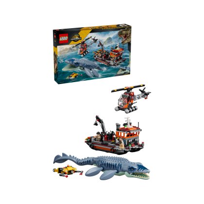 LEGO Jurassic World Mosasaurus Dinosaur Boat Attack Toy 77983 LEGO Jurassic World Mosasaurus Dinosaur Boat Attack Toy 77983