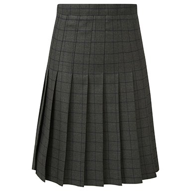 Check Stitched Down Knife Pleat Skirt Check Stitched Down Knife Pleat Skirt