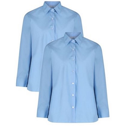 Long Sleeve Non Iron Blouse Twin Pack from Trutex Long Sleeve Non Iron Blouse Twin Pack from Trutex