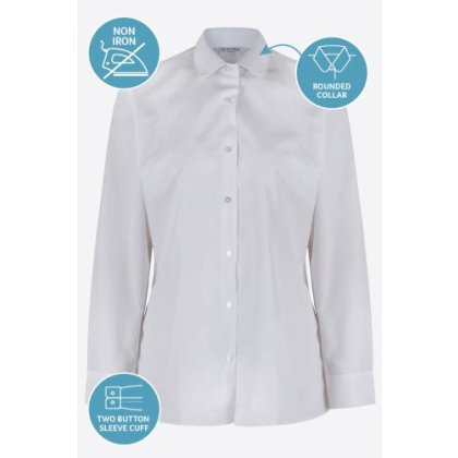 Katie Collar Long Sleeve Twin Pack Non Iron from Trutex Katie Collar Long Sleeve Twin Pack Non Iron from Trutex