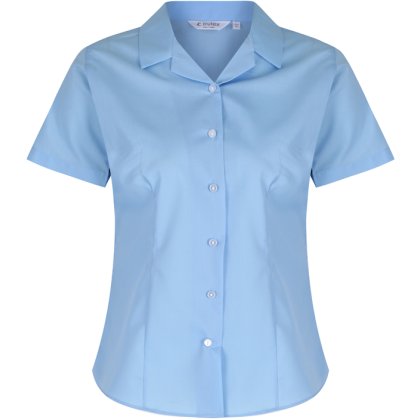Short Sleeve Rever Fitted Blouse from Trutex Short Sleeve Rever Fitted Blouse from Trutex