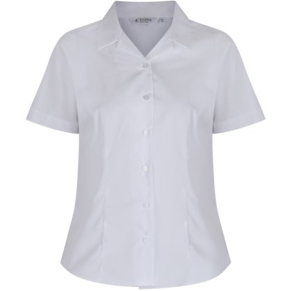 Short Sleeve Rever Fitted Blouse from Trutex Short Sleeve Rever Fitted Blouse from Trutex