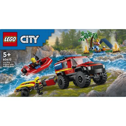 4x4 Fire Truck with Rescue Boat