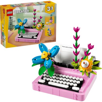 Typewriter with Flowers Typewriter with Flowers