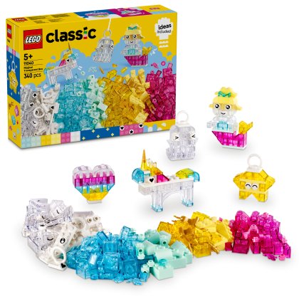 LEGO® Classic Magical Transparent Box, Colourful Building Bricks Toy 11040 LEGO® Classic Magical Transparent Box, Colourful Building Bricks Toy 11040