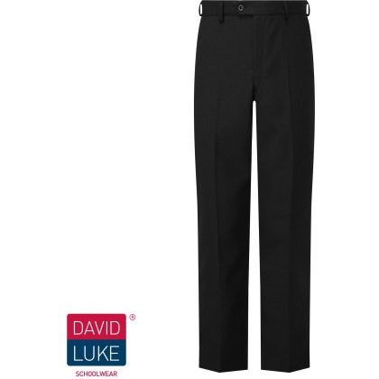 David Luke Sturdy Fit Flat Front Senior Trouser with Internal Adjuster