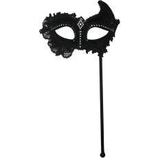 Black Lace Mask On Stick Black Lace Mask On Stick