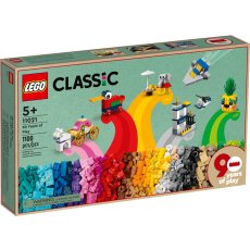 LEGO® Classic 90 Years of Play 11021 Building Kit with 15 Toys for Kids (1,100 Pieces)