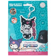 Crystal Art Bag Charm - Kuromi