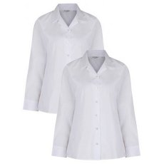 Long Sleeve Non Iron Rever Blouse Twin Pack from Trutex Long Sleeve Non Iron Rever Blouse Twin Pack from Trutex
