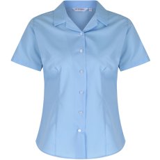 Short Sleeve Rever Fitted Blouse from Trutex Short Sleeve Rever Fitted Blouse from Trutex