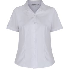 Short Sleeve Rever Fitted Blouse from Trutex Short Sleeve Rever Fitted Blouse from Trutex