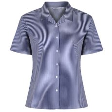 Striped Short Sleeve Non Iron Rever Blouse Twin Pack from Trutex Striped Short Sleeve Non Iron Rever Blouse Twin Pack from Trutex