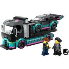 Race Car and Car Carrier Truck