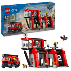 Fire Station with Fire Truck Fire Station with Fire Truck