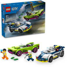 Police Car and Muscle Car Chase Police Car and Muscle Car Chase