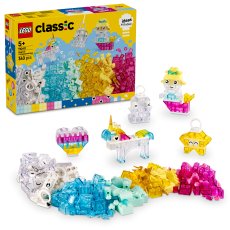LEGO® Classic Magical Transparent Box, Colourful Building Bricks Toy 11040