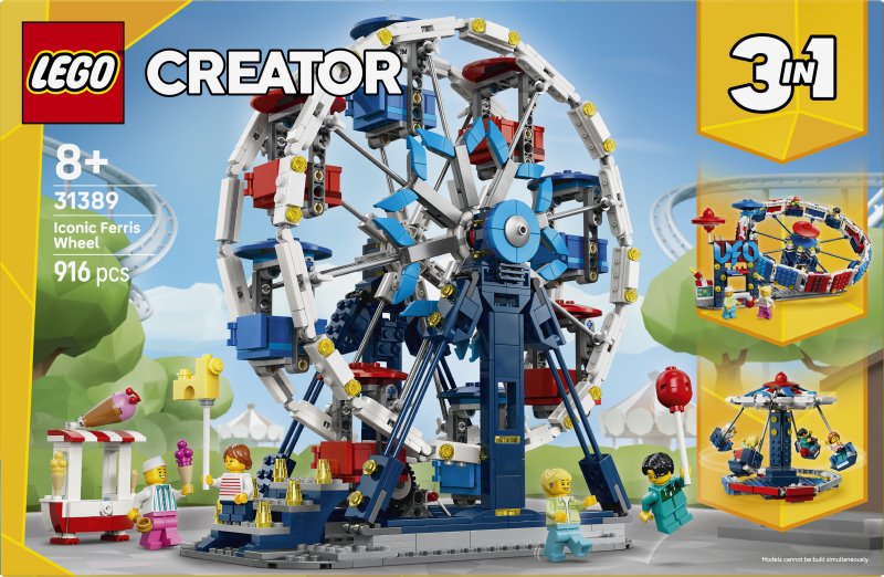 LEGO® Creator 3 in 1 Iconic Ferris Wheel Building Toy 31389 LEGO® Creator 3 in 1 Iconic Ferris Wheel Building Toy 31389