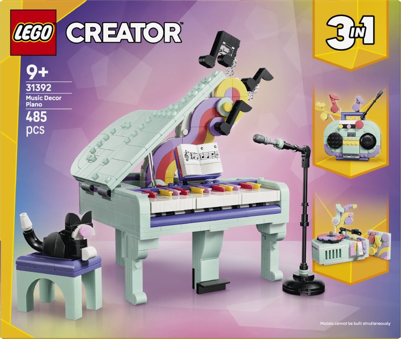 LEGO® Creator 3 in 1 Music Decor Piano with Cat 31392 LEGO® Creator 3 in 1 Music Decor Piano with Cat 31392