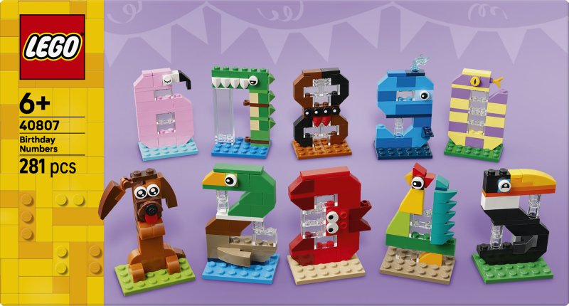 LEGO® Birthday Numbers Animal Decor 40807 LEGO® Birthday Numbers Animal Decor 40807
