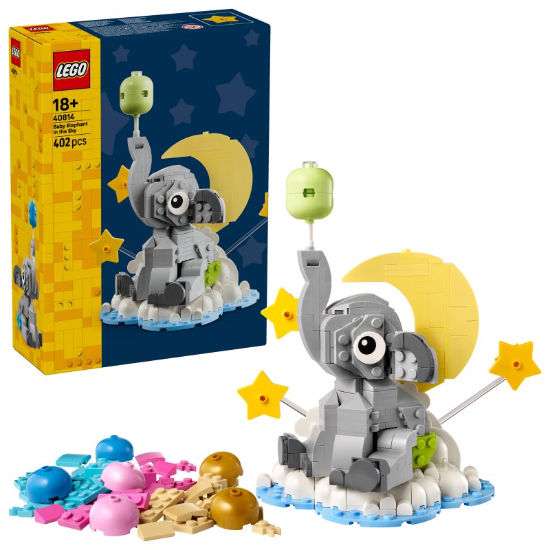 LEGO® Baby Elephant in the Sky Display Gift for New Parents 40814 LEGO® Baby Elephant in the Sky Display Gift for New Parents 40814