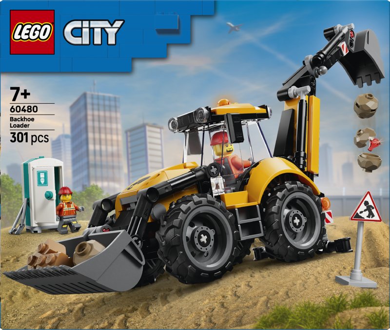 LEGO® City Yellow Backhoe Loader - Construction Toy 60480 LEGO® City Yellow Backhoe Loader - Construction Toy 60480