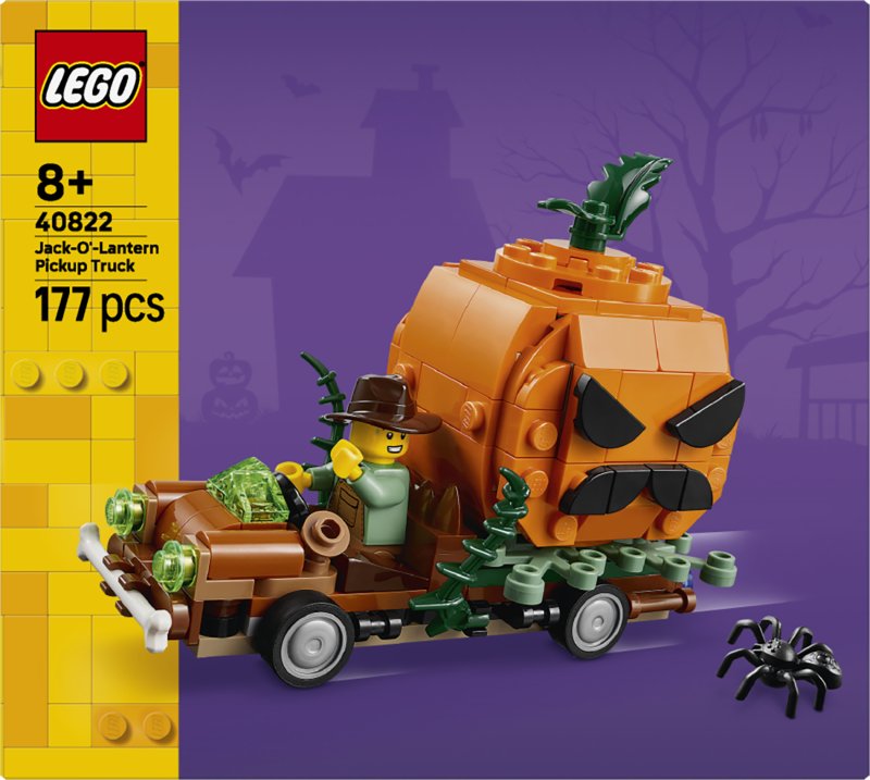 LEGO Jack-O-Lantern Pickup Truck Halloween Craft Toy Set 40822 LEGO Jack-O-Lantern Pickup Truck Halloween Craft Toy Set 40822