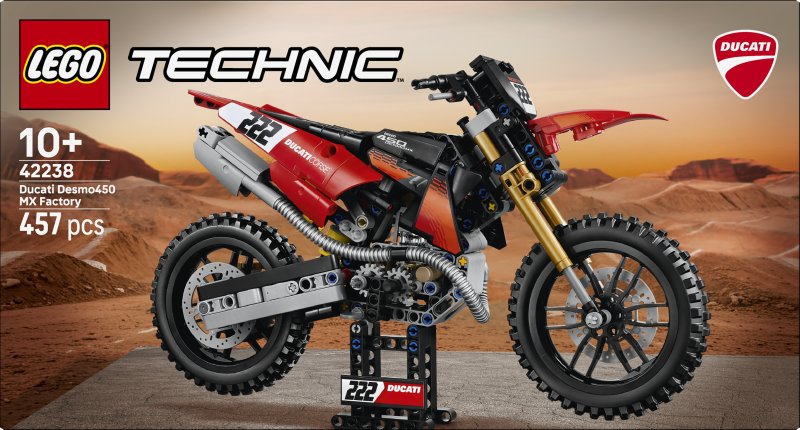 LEGO Technic Ducati Desmo450 MX Factory Motorcycle 42238 LEGO Technic Ducati Desmo450 MX Factory Motorcycle 42238