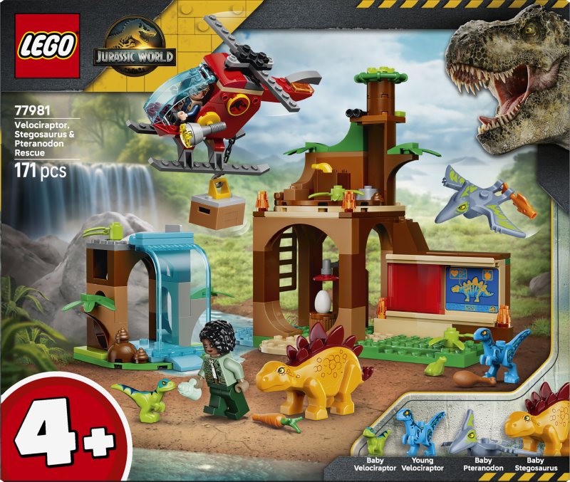 LEGO Jurassic World Velociraptor, Stegosaurus & Pteranodon Rescue 77981 LEGO Jurassic World Velociraptor, Stegosaurus & Pteranodon Rescue 77981