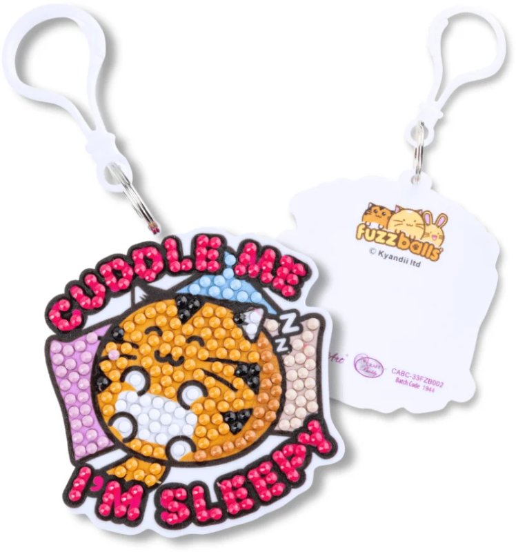 Cuddle Me Im Sleepy Crystal Art Bag Charm Kit Fuzzballs 60ae1511 9acf 4163 bf23 07e30486fa79