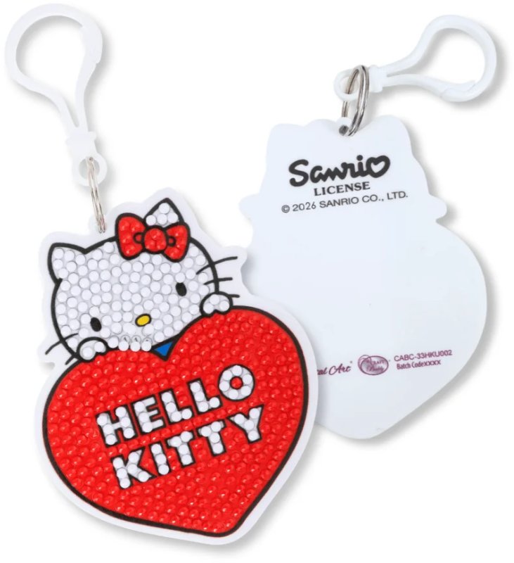 Hello Kitty Crystal Art Bag Charm Kit keyring