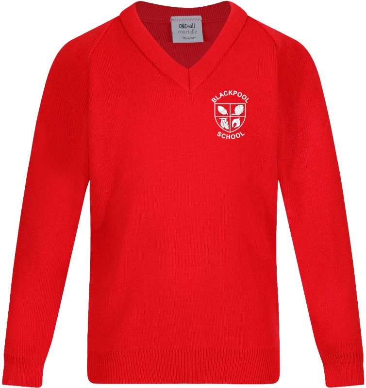 Blackpool Courtelle V Neck Knitted Jumper