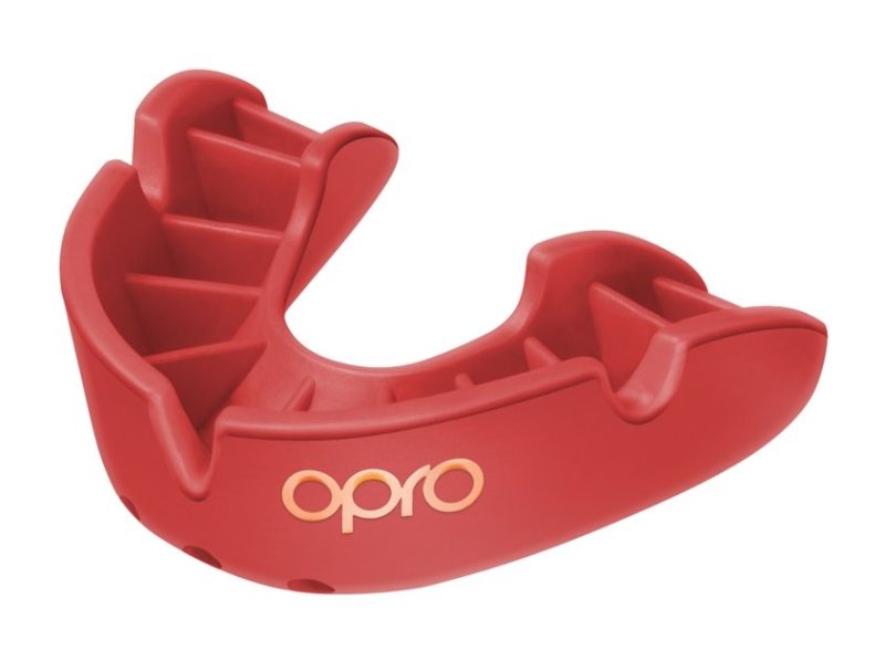102501003 OPRO Bronze Self Fit Mouthguard Red Junior