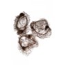 pack of 3 bun nets med brown