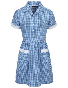 Gingham Check  Button Front School Summer Dress (Ayr)