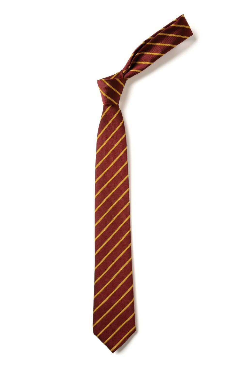 Maroon/Gold Striped School Tie